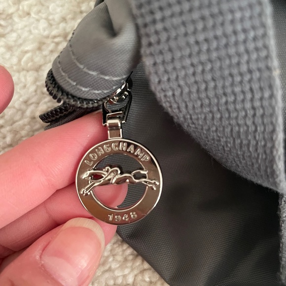 NEW Longchamp Le Pliage Small Canvas Backback- Grey - Picture 7 of 10